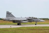 9820 @ LFRJ - Saab JAS-39D Gripen, Taxiing to flight-line, Landivisiau Naval Air Base (LFRJ) Tiger Meet 2017 - by Yves-Q