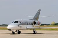 32 @ LFRJ - Dassault Falcon 10 MER, Taxiing to parking area, Landivisiau Naval Air Base (LFRJ) - by Yves-Q