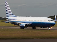 N737M @ EGSH - Taxiing to stand 6 @ NWI after sunset