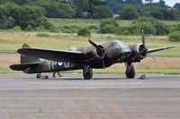 G-BPIV @ EGFH - Represent Bristol Blenheim 1f aircraft L6739 coded YP-Q of 23 Squadron RAF. - by Roger Winser