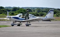 G-BYUU @ EGFH - Visiting RAF Grob Tutor T.1 aircraft coded UU of 6FTS. - by Roger Winser