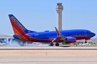 N961WN @ KBOI - Touch down on RWY 28R. - by Gerald Howard