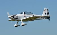 G-CJSM @ EGFH - Resident RV-8 aircraft (Raven 2 of Team Raven) arriving Runway 28. - by Roger Winser
