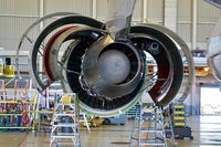 N118UA @ KSFO - Pratt and Whitney engine opened up for A check. SFO. 2017. - by Clayton Eddy