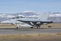 165803 @ KBOI - Taxiing on Foxtrot to RWY 10R.  VFA-106 Gladiators, NAS Oceana, VA. - by Gerald Howard