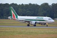 EI-IMP @ LOWG - Alitalia A319 landing at LOWG, Graz - by Paul H