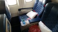 N129DL @ MCO - My first class seat from MCO-DTW