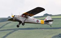 G-ALBJ @ EGFP - Visiting Auster 5 in Army markings departing Runway 22. Previously served as TW501. - by Roger Winser