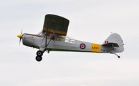 G-ALBJ @ EGFP - Visiting Auster 5 in Army markings departing Runwy 22. Previously served as TW501. - by Roger Winser