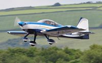 G-CILG @ EGFP - Visiting RV-7A departing Runway 22. - by Roger Winser