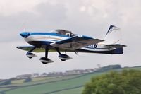 G-CILG @ EGFP - Visiting RV-7A departing Runway 22. - by Roger Winser