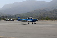 N8667H @ SZP - 1947 North American NAVION, Continental IO-520 285 Hp upgrade, Young Eagles flight, landing roll Rwy 22 - by Doug Robertson