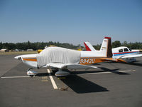 N9942U @ O22 - Locally-based 1977 Grumman American AA-5A Cheetah with cockpit cover @ Columbia, CA - by Steve Nation