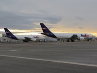 N681FE @ KBOI - Early morning on the FedEx ramp with N403FE. - by Gerald Howard