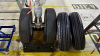 N428UA @ KSFO - New nose gear tires. SFO. 2017. - by Clayton Eddy