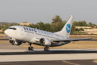 UR-CNE @ LMML - B737-500 UR-CNE Bravo Airways - by Raymond Zammit