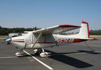 N5364B @ O22 - Locally-based 1956 Cessna 156 Skylane with cockpit cover @ Columbia, CA - by Steve Nation