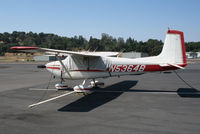 N5364B @ O22 - Locally-based 1956 Cessna 156 Skylane with cockpit cover @ Columbia, CA - by Steve Nation