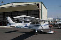 N9154Y @ KCPU - Locally-based 2001 Cessna 182T Skylane minus cowling cover @ Maury Rasmussen Field/Calaveras County Airport, San Andreas, CA (now registered to owner in Woodside, CA)