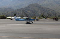 N704JH @ SZP - 1976 Cessna 150M, Continental O-200 100 Hp, landing roll Rwy 22 - by Doug Robertson