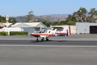 N540BD @ SZP - 1973 Scottish Aviation BULLDOG Mdl 120/121 military trainer, Lycoming O-540-A1B5D 200 Hp, landing roll Rwy 22 - by Doug Robertson
