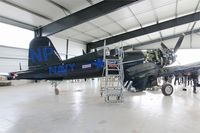F-AZEG @ LFFQ - Vought F4U-5NL Corsair under restoration, La Ferté-Alais airfield (LFFQ) Air show 2016 - by Yves-Q