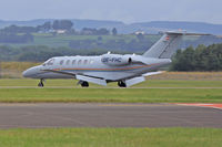 OE-FHC @ EGFF - CitationJet CJ2+, Avcon Jet AG Vienna based, callsign Asterix 42C, landing on runway 30 out of Luton Airport. - by Derek Flewin
