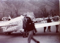 N5520Q - Delivering Santa to Main Street in Springville, Utah December 1972 - by Norma Monk