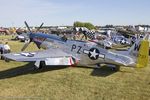 N5551D @ KOSH - North American P-51D Mustang Little Rebel CN 45-11495, N5551D - by Dariusz Jezewski  FotoDJ.com
