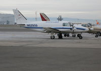 N62959 @ KOAK - AMERIFLIGHT 1976 Piper PA-31-350 Freighter ready for morning launch @ Oakland International Airport, CA North Field - by Steve Nation