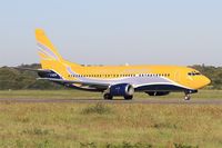 F-GZTB @ LFRB - Boeing 737-33V, Take off run rwy 07R, Brest-Bretagne Airport (LFRB-BES) - by Yves-Q