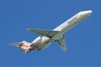 EC-MEZ @ LFRB - Boeing 717-2CM, Take off rwy 07R, Brest-Bretagne Airport (LFRB-BES) - by Yves-Q