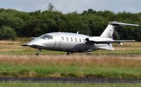 M-ONTE @ EGFH - Visiting P-180 operated by Scotia Aviation departing Runway 22 for the sunshine. - by Roger Winser