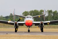 F-AZES @ LFSI - F-AZES - Dassault MD-312 Flamant, Taxiing to parking area, St Dizier-Robinson Air Base 113 (LFSI) Open day 2017 - by Yves-Q