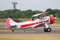 F-AZLC @ LFSI - Waco UPF7, Taxiing to holding point rwy 29, St Dizier-Robinson Air Base 113 (LFSI) Open day 2017 - by Yves-Q
