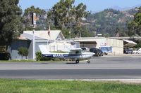 N5443L @ SZP - 1980 Cessna 152, Lycoming O-235 115 Hp, taxi to Rwy 22 - by Doug Robertson