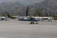 N5443L @ SZP - 1980 Cessna 152, Lycoming O-235 115 Hp, landing roll Rwy 22 - by Doug Robertson