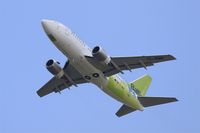 YL-BBN @ LFPG - Boeing 737-522, Take off Rwy 27L, Roissy Charles De Gaulle Airport (LFPG-CDG) - by Yves-Q