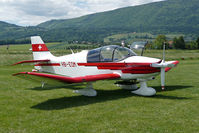 HB-EQM @ LSZG - Waiting for the next tow at Grenchen airport