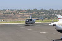 N7016G @ CMA - 2016 Robinson R44 RAVEN II, Lycoming IO-540-F1B5 derated to 245 Hp for takeoff, 205 Hp continuous, near ORBIC's ramp - by Doug Robertson