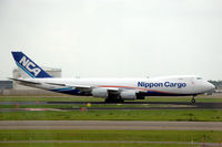JA12KZ @ EHAM - Boeing 747-8KZF freighter of Nippon Cargo Airlines taking off from Schiphol airport, the Netherlands - by Van Propeller