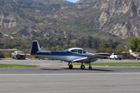 N4417K @ SZP - 1948 Ryan NAVION, Continental E-185 listed 205 Hp, landing roll Rwy 22 - by Doug Robertson