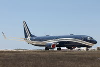 LX-DIO @ LMML - B737BBJ LX-DIO Global Jet Luxembourg - by Raymond Zammit