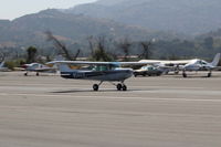 N5443L @ SZP - 1980 Cessna 152, Lycoming O-235 115 Hp, takeoff roll Rwy 22 - by Doug Robertson