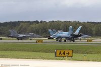164632 @ KNTU - Hornets getting ready for take off at  NAS Oceana, VA