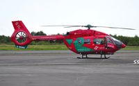 G-WENU @ EGFH - Visiting Wales Air Ambulance helicopter (Helimed 57). Based at Dafen, Carmarthenshire. - by Roger Winser