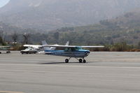 N704JH @ SZP - 1976 Cessna 150M, Continental O-200 100 Hp, landing roll Rwy 22 - by Doug Robertson