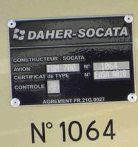 N44WN @ 1938 - Identification Plaque - by Canonman