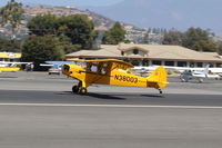 N38003 @ SZP - 1941 Piper J3C-65 CUB, Continental A&C65 65 Hp, landing roll Rwy 22 - by Doug Robertson
