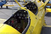 N3993P @ KRDG - Cockpit of Boeing E75 Stearman, N3993P